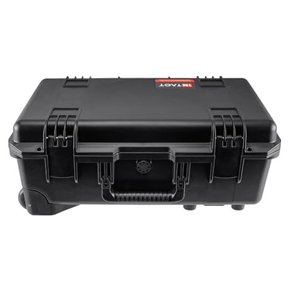 Eylar 22" Intact Premium Series Rolling Carry-On Hard Case with Wheels, IP67 Waterproof Crushproof, TSA Approved Travel Luggage, Customizable Pluck Foam for Cameras, Drones, Gear (Black) - color: Black