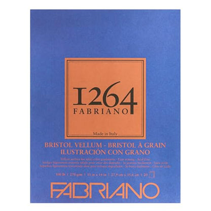 Fabriano 1264 Bristol Pad, Vellum, 11" x 14" - size: 11 x 14