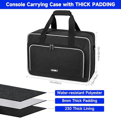 LEFOR·Z Travel Carrying Case Fits for PS5/PS5 Pro/PS4 with Thick Padding - color: Black