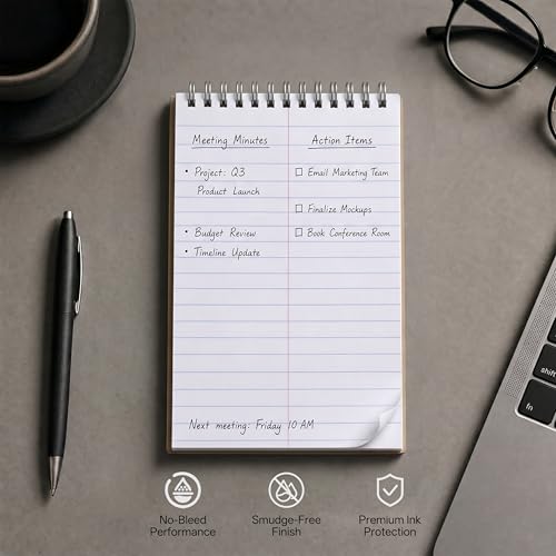 Steno Pads 6 x 9 Pastel Spiral Steno Notebooks Gregg Ruled 15Pack - color: Macaroncolor