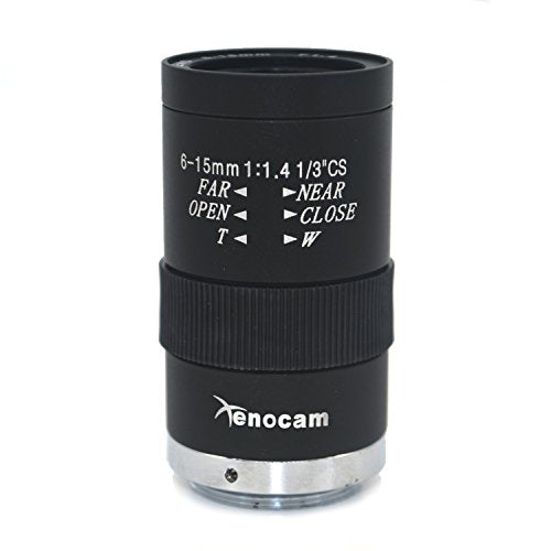 6-15mm 1/3" F1.4 CS Mount Varifocal CCTV Manual Lens for CCTV Camera - color: 6-15mm