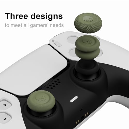 Skull & Co. Skin, CQC and FPS Thumb Grip Set Joystick Cap Analog Stick Cap for Nintendo Switch Pro Controller & PS5 / PS4 / Slim/Pro Controller- White, 3Pairs(6pcs) - color: White, size: Concave-6pcs