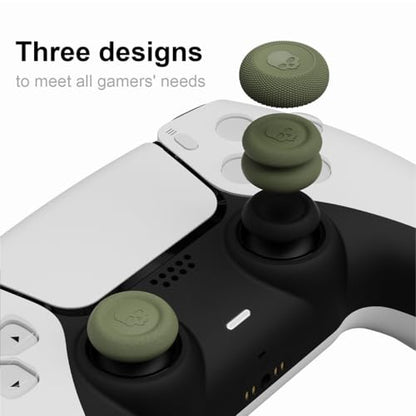 Skull & Co. Skin, CQC and FPS Thumb Grip Set Joystick Cap Analog Stick Cap for Nintendo Switch Pro Controller & PS5 / PS4 / Slim/Pro Controller- White, 3Pairs(6pcs) - color: White, size: Concave-6pcs