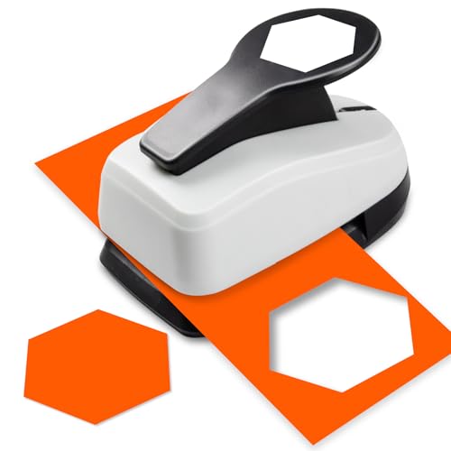 Hexagon Paper Punch, Hexagon Punch 1.97 Inch for Scrapbook DIY Arts Project - style: Hexagon