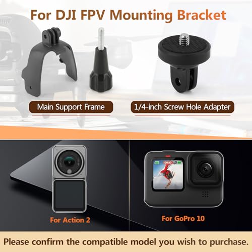 Extension Bracket Mount for DJI FPV Bracket Adapter Flight Lamp for Gopro Pocket 2 Light Clamp Holder Parts Drone Accessories