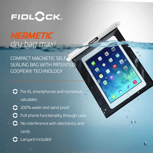 FIDLOCK Hermetic Dry Bag Flexible Magnetic Bag, Maxi, Transparent - color: Transparent, size: Maxi