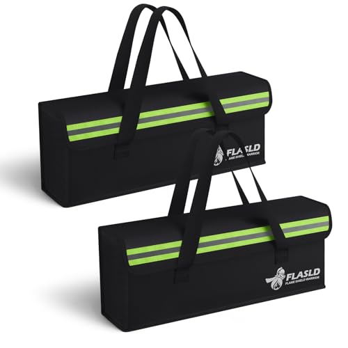 FLASLD 2-Pack Lipo Fireproof Bag Ebike Accessories Battery Charging Case Charge Explosionproof Bag Large Capacity Lipo Battery Storage Guard Safe Box (19.3 x 4.3 x 7in) - color: 19.3 x 4.3 x 7inch - 2 Pack