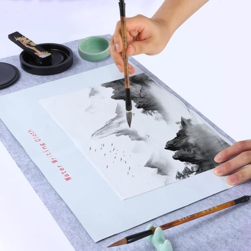 Chinese Calligraphy Brush Set,Calligraphy Kit for Beginner-Yellow - color: Yellow