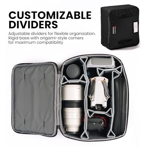 NANUK N-Cubik 17M Camera Bag Insert – Medium Water-Resistant Cube – Shockproof Protective Camera Insert for Backpack – Perfect for Tech Gear & Accessories (11.4” x 13.3” x 6.6”) - size: 17M Medium 11.4 x 13.3 x 6.6"
