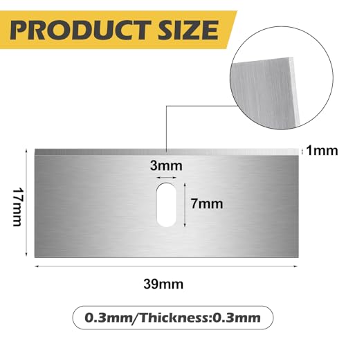 Leriton 100 Pcs Replacement Mat Cutter Blades for Picture Framing
