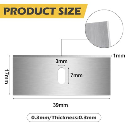 Leriton 100 Pcs Replacement Mat Cutter Blades for Picture Framing