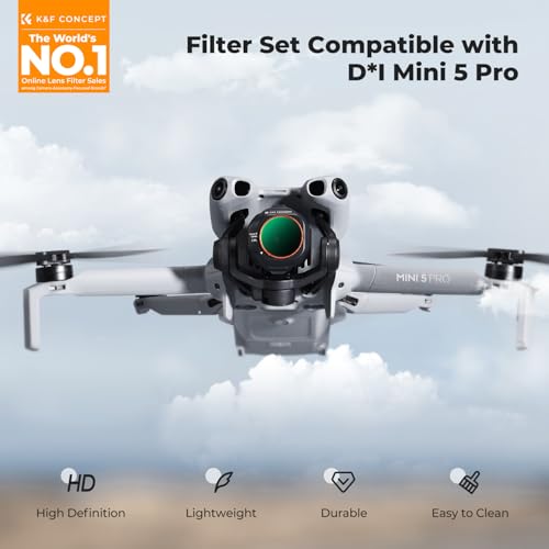 K&F CONCEPT ND/PL Filter Set Compatible with DJI Mini 5 Pro - style: ND4&PL+ND8&PL+ND16&PL+ND32&PL+ND64&PL+CPL