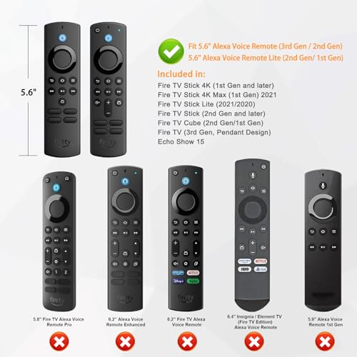 CaseBot Silicone Case for Alexa Voice Remote (2nd & 3rd Generation) - color: Green Glow in the Dark