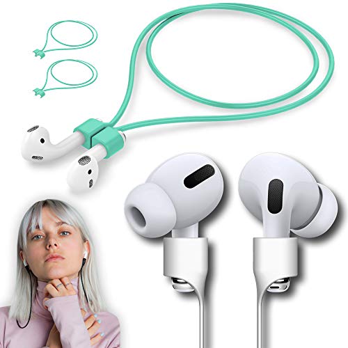 Ultra Strong Magnetic Airpod Pro Strap Anti-Lost Cord Sports Lanyard Compatible with Airpods 3rd 2nd Generation Pro 3 2 1 (3 Mint) - color: Mint3pack