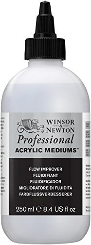 Winsor & Newton Professional Acrylic Medium, Flow Improver, 250ml - color: Flow Improver, style: 250ml (8.5-oz)