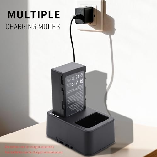 WB37 Battery Charging Hub for DJI WB37 Battery, with USB C Cable Support 65W PD (Only 1 Charger)