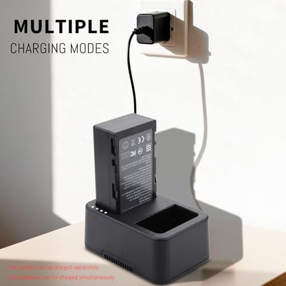 WB37 Battery Charging Hub for DJI WB37 Battery, with USB C Cable Support 65W PD (Only 1 Charger)