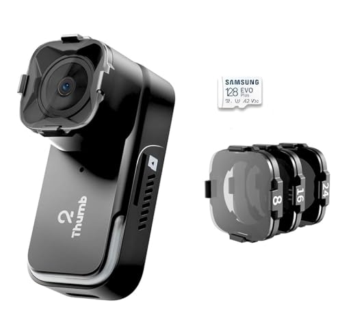 RunCam Thumb Pro 2 FPV Mini Action Camera 4K 16g 150° FOV Remote-Control Recording with Gyroflow Stabilization for FPV Drone with ND Filter Set and 128GB Micro SD Card