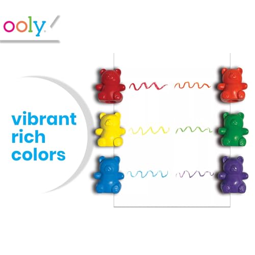OOLY Cuddly Cubs Bear Finger Crayons for Toddlers, Set of 6 - style: Cuddly Cubs