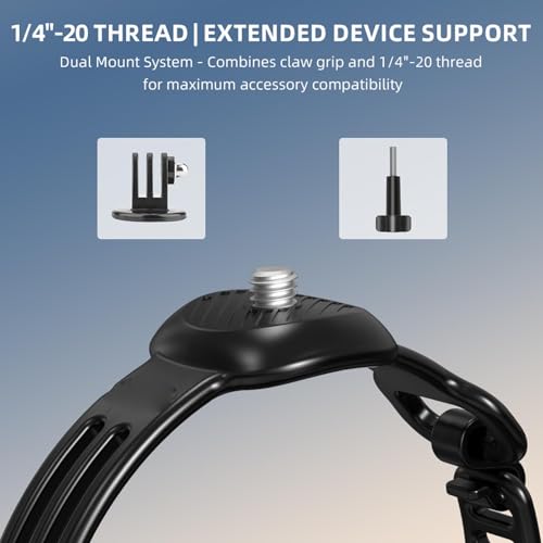 Camera Expansion Mount Bracket Holder, Expandable Accessory Mounting Adapter with Silicone Strap for Air 3S Air 3 Pro Drone and Go 3 Action 5 Ca