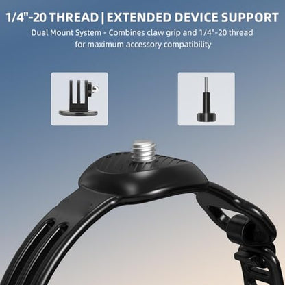 Camera Expansion Mount Bracket Holder, Expandable Accessory Mounting Adapter with Silicone Strap for Air 3S Air 3 Pro Drone and Go 3 Action 5 Ca
