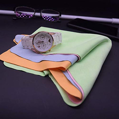 Microfiber Cleaning Cloths for Eyeglasses, Sunglass Wipes, Jewelry Cleaner, Watches, Camera, Eye Glasses, Keyboard, Photo Cleaning Polishing Cloth,Keyboard Cleaning Cloth (11.8x11.8 Inch, 4 Pieces) - size: 11.8x11.8 Inch, 4 pieces