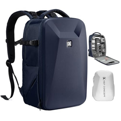 K&F CONCEPT Camera Backpack,Hardshell Photography DSLR Camera Bag - color: Deep Blue