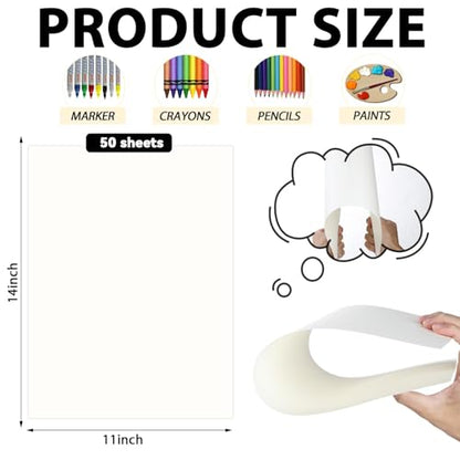 gisgfim 50 Sheets Bristol Paper Smooth 11×14 inches 100lb/270g - size: 11×14