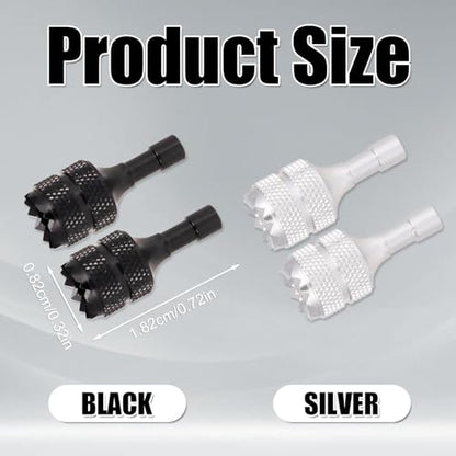 4pcs Drone Controller Sticks, Detachable Drone Remote Joysticks Thumb Rocker Replacement Compatible with DJI Mini 3 Pro Drones DJI RC Smart Controller (Silver, Black)