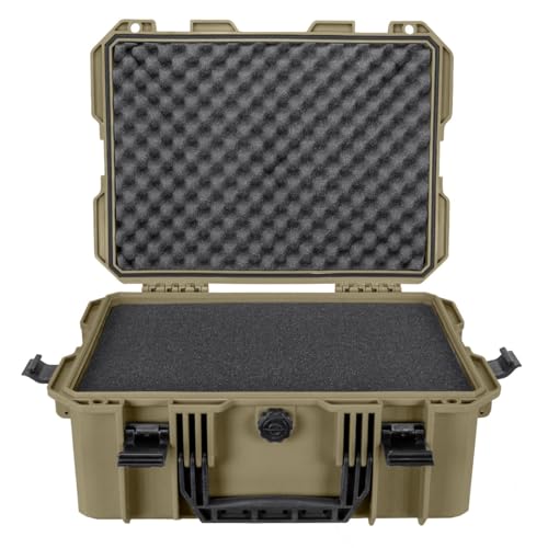 Eylar 18" Intact Series Hard Camera Case, Lightweight and Durable Stacker Design with Foam (Dark Earth) - color: Dark Earth