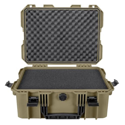 Eylar 18" Intact Series Hard Camera Case, Lightweight and Durable Stacker Design with Foam (Dark Earth) - color: Dark Earth