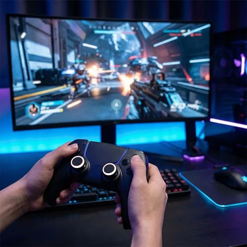 24 Pcs Controller Thumb Grips Set, 12 Pairs Thumb Stick Grip Cover, Silicone Joystick Caps, Joystick Button Caps Controller Assist for PS4/PS5(Multicolor) - color: Multicolor