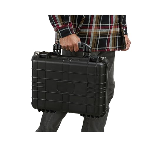 Strongway 16in. Plastic Waterproof Storage Case With Foam, Ammo Box, Fit Use of Drones, Camera, Equipments, Pistols - color: Black