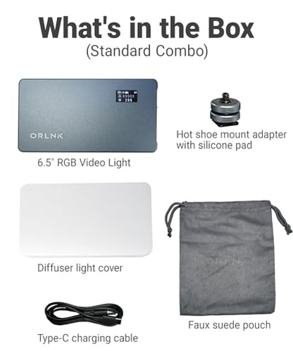 Portable LED Camera Light RGBWW Video Lights for Photographers, Creators - style: 5in1 Combo