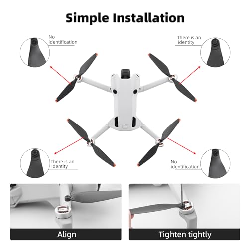 16Pcs Mini 4 Pro/Mini 3 Pro Propellers,For DJI Mini 4 Pro/Mini 3 Pro Accessories Quick-Release Replacement Blades Props Wings (Not compatible with DJI Mini 3)