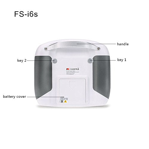 BODAJING Flysky FS-I6S 10ch 2.4G AFHDS 2A RC Transmitter Control w/FS-iA6B Receiver for RC Drone Quadcopter