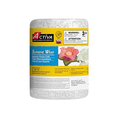 Supreme Wrap Premium Plaster Cloth, 4” x 15’, 1 Roll, Ideal for Sculpting - size: 4"x15' 10 Single
