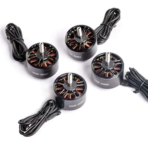 4320 350KV Brushless Motor for 13 Inch FPV Drone, CW Thread, High Torque Long Range Motor for Cinematic & Payload Drones, Compatible with 6S-12S, 19mm Mounting (4pcs)
