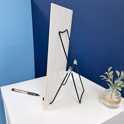 GIBSON HOLDERS DCW Adjustable Black Wire Display Easel, 5.5" W x 3.5" D x 9.25" H, Pack of 6 - size: 6-Pack