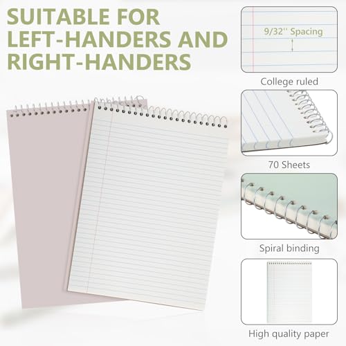 Resurhang 6 Pack Office Steno Pads, Fresh Tone, Classic Style - color: Fresh Tone, style: Classic Style