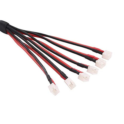 1pc 6X JST-PH to 4mm Banana Parallel Battery Charging Cable 25cm