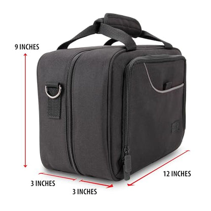 USA GEAR Drone Carrying Case - Drone Bag with Adjustable Dividers and Storage Pockets - Compatible with Yuneec Breeze, DJI Mavic Pro 2 & More - Fits Drone, Controller, Batteries and Propellers - Black - color: Black