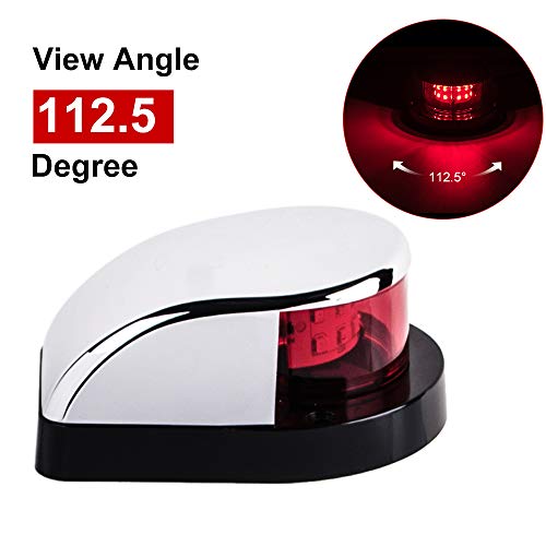 LED Boat Navigations Light Marine Red and Green Bow Light Silver New - color: Silver New Version