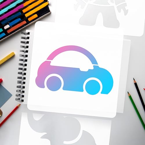 24PCS Stencils for Kids, 8-inch Large Stencils for Painting, Reusable