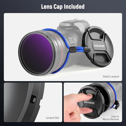 NEEWER 55mm ND2-400 (1-9 Stops) Variable ND Filter with Lens Cap - size: 55mm, style: ND2-ND400