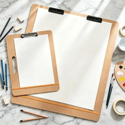 13"x17" Drawing Board with Clip, Rubber Bands and Carry Handle - size: 13"x17", 1 Pack