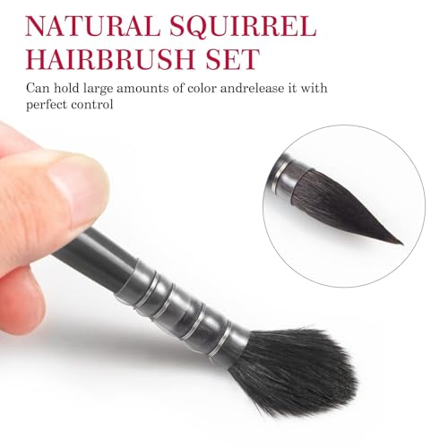 3-Piece Round Pointed Detail Paint Brush Set - Black - color: Black