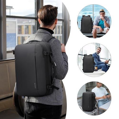 BANGE Air Compression System Backpack with electronic scaleVacuum Compression Travel Backpack,Expandable Backpacks with Pump for Airplanes (With Air Pump) - style: With Air Pump