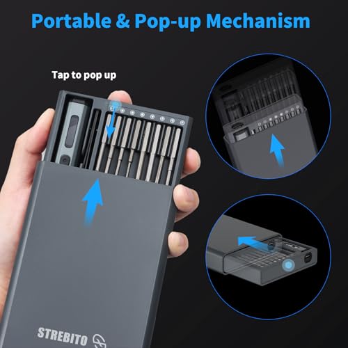 STREBITO Mini Electric Screwdriver, 70 in 1 Small Electric Screwdriver Set - style: Upgraded