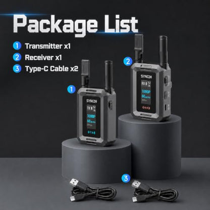 SYNCO Wireless HD Video Transmission and Receiver System Extender(1TX+1RX) - size: 1TX + 1RX